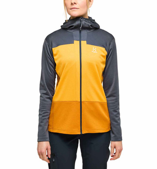 ROC Flash Mid Hood Women, Magnetite/Sunny Yellow